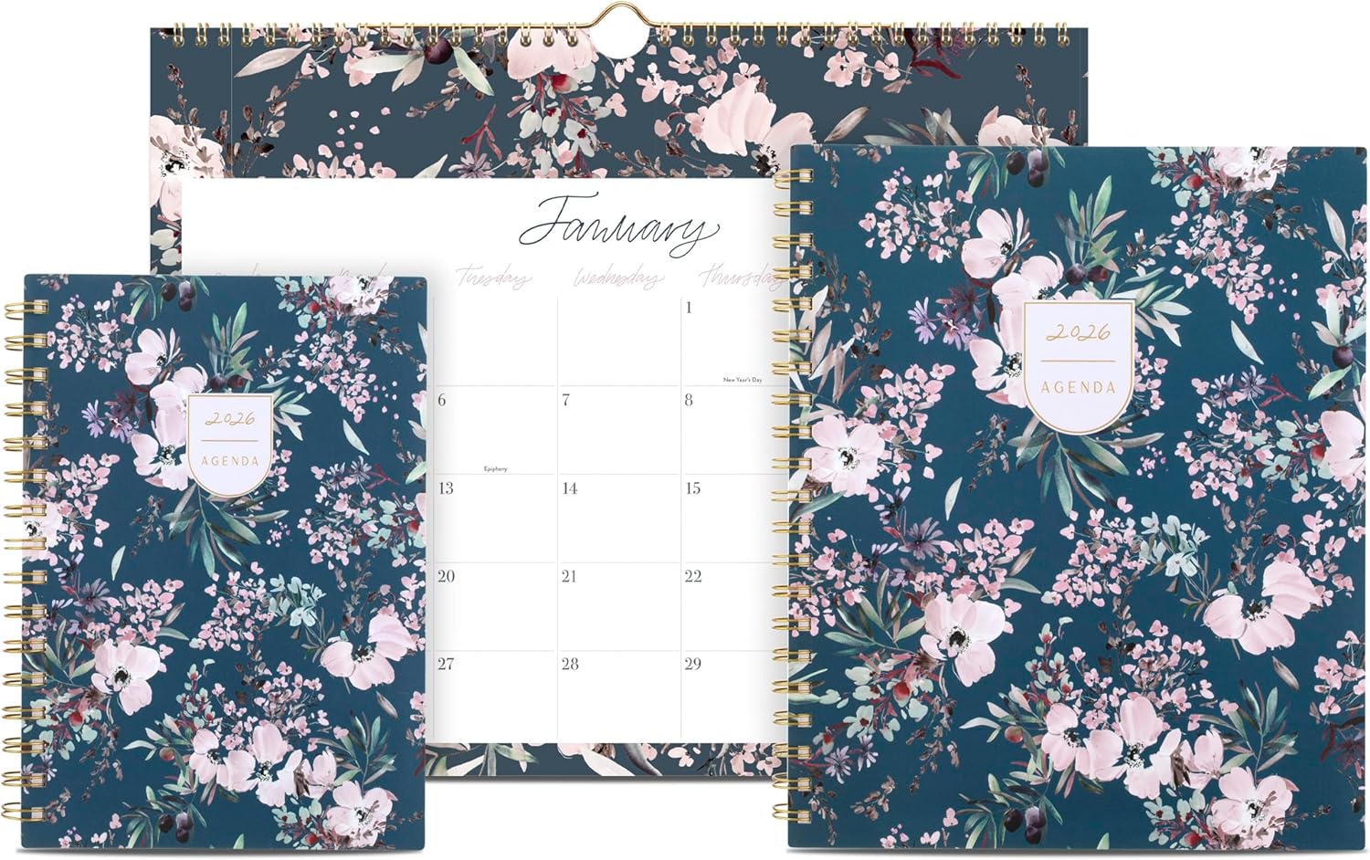 Cambridge 2026 Wall Calendar by Leah Bisch, Monthly, 15" x 12", Medium, Calista Floral (LB40-707-26)
