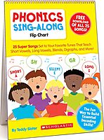 Phonics Sing-Along Flip Chart & CD: 25 Super Songs Set to Your Favorite Tunes That Teach Short Vowels, Long Vowels, Blends