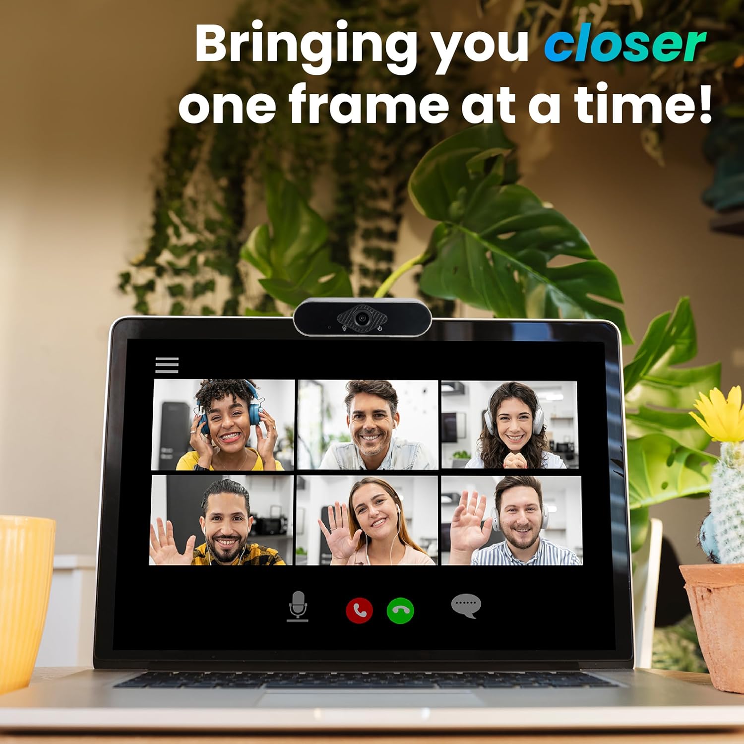 OTM Essentials HD Elite Webcam, Auto Focus Mode, Captures Video up to 1920 x 1080 Pixels, Built-in Microphone