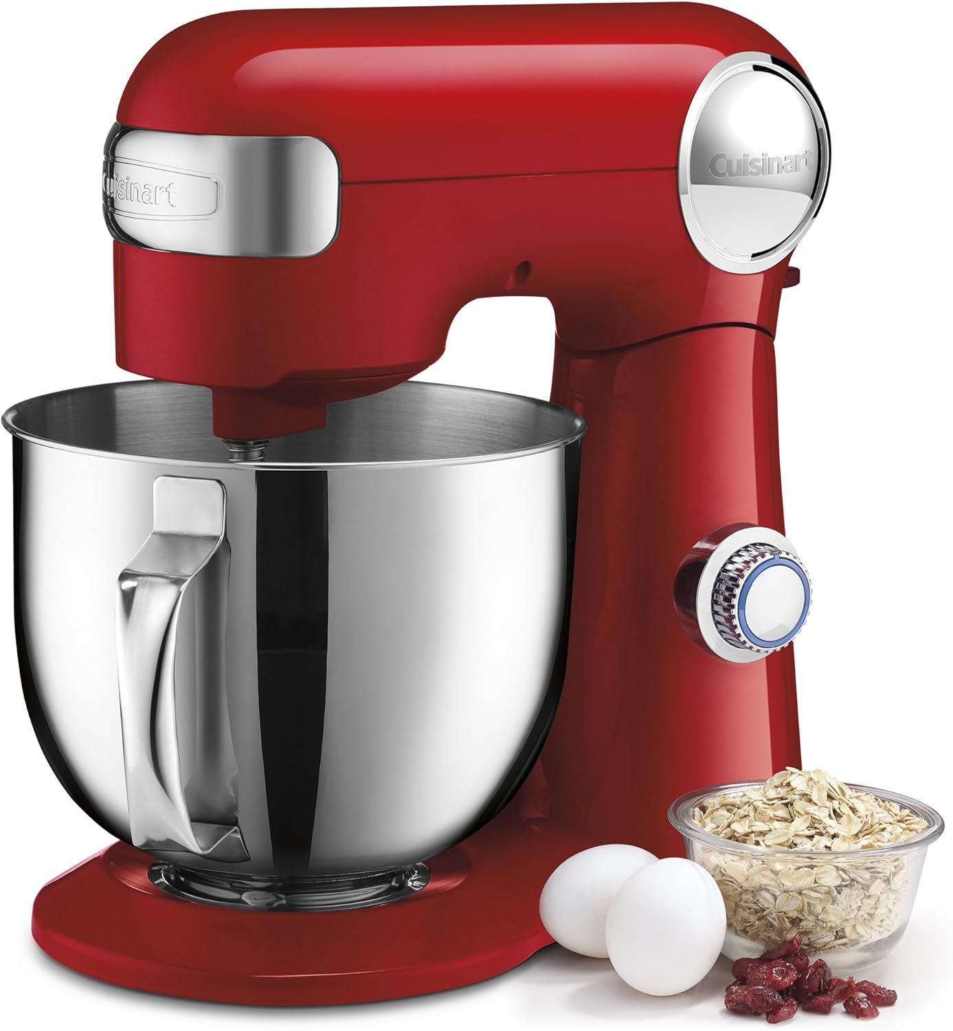 Cuisinart Stand Mixer, 12 Speed, 5.5 Quart Stainless Steel Bowl, Chef’s Whisk, Mixing Paddle, Dough Hook, Splash Guard