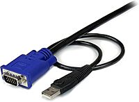 StarTech.com Ultra Thin KVM Cable - VGA with Integrated Keyboard/Mouse