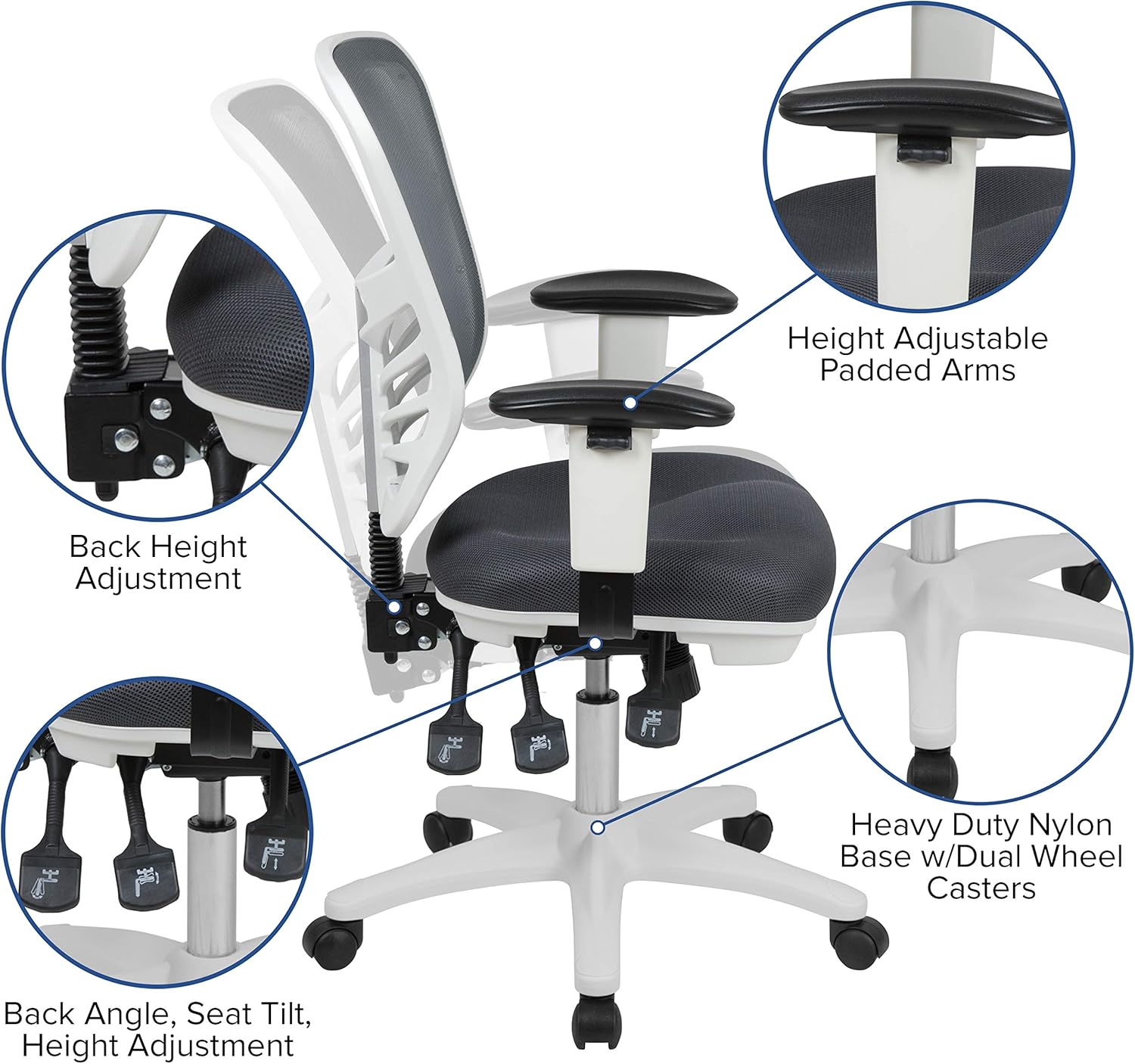 Flash Furniture Nicholas Mid-Back Swivel Office and Gaming Chair