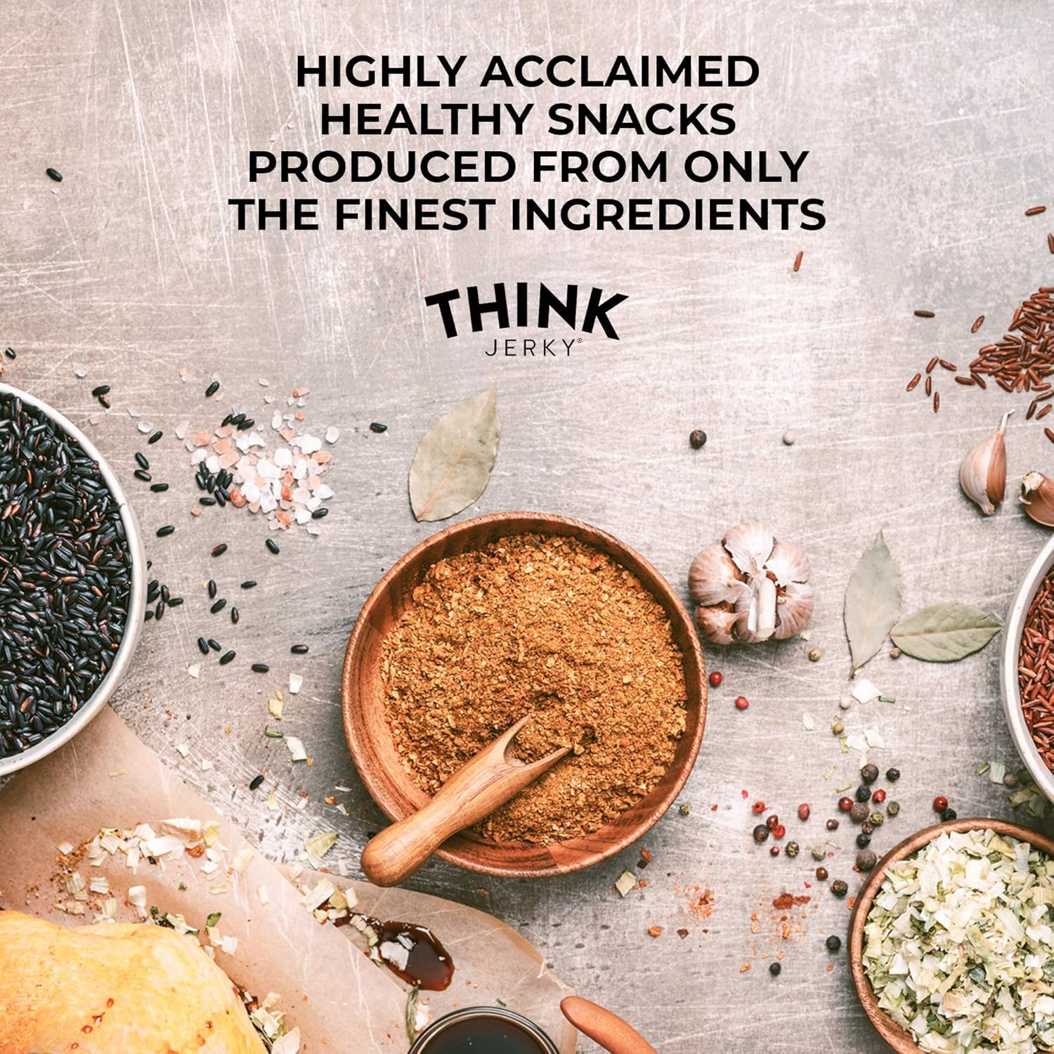 Think Jerky Original Beef Sticks, Gluten and Sugar Free, No Nitrates, Keto Paleo Friendly High Protein Low Carb Meat Snack