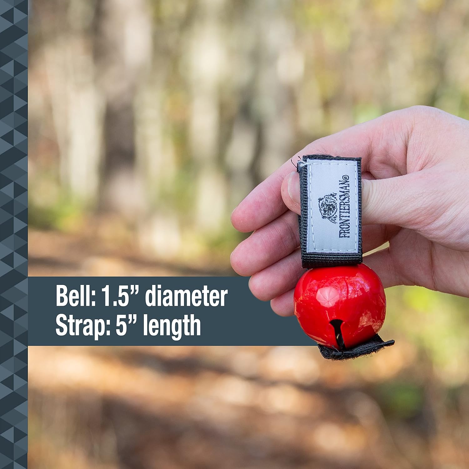 SABRE Frontiersman Bear Bell with Magnetic Silencer and Hook-and-Loop Strap