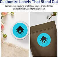 AVERY Printable Round Labels - Sure Feed Technology, Bright Blue, 3" Diameter