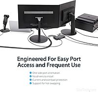 StarTech.com 7 Port USB 3.0 Hub – Up To 5 Gbps – 7 x USB – Universal Multi Port USB Extender for Your Desktop