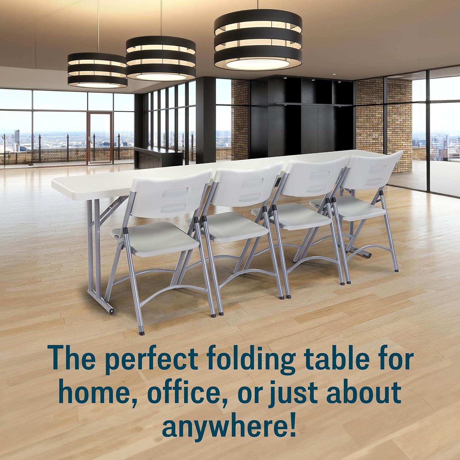 Seminar Folding Table by National Public Seating – Portable Heavy-Duty Foldable Table for Indoor/Outdoor Use