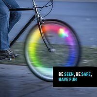 Nite Ize SpokeLit Wheel Light - Bicycle Spoke Light for Visibility and Safety - LED Lights for Bike Wheels - Bicycle Wheel Light - Rechargeable Battery - Disc-O Select