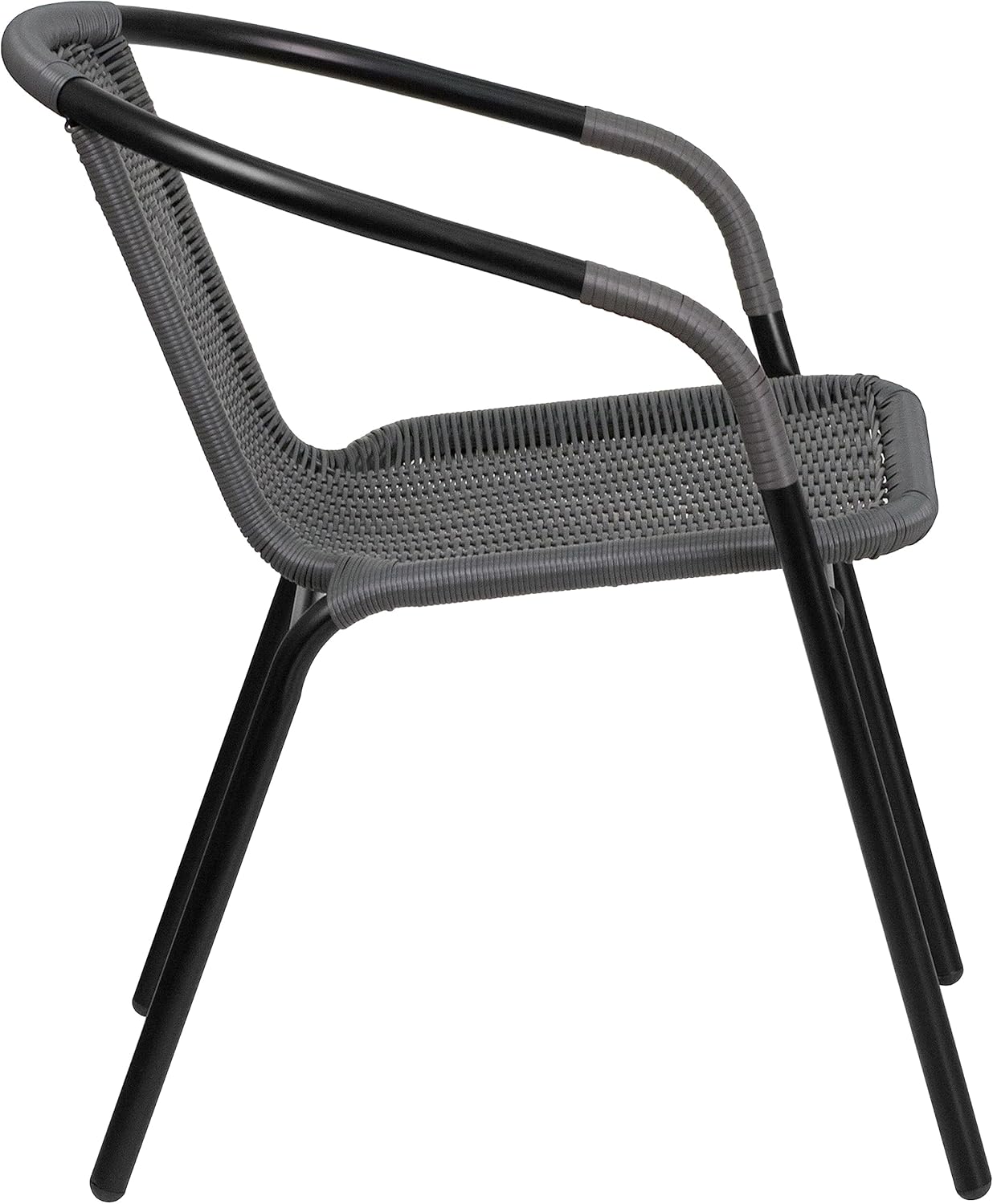 Flash Furniture Lila Rattan Stackable Indoor/Outdoor Dining Chairs