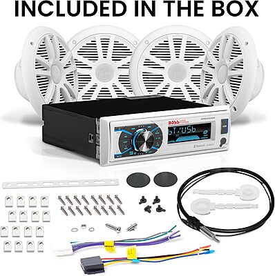 BOSS Audio Systems Marine Stereo & 6.5 Inch Speaker Kit