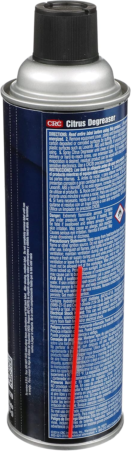 CRC Citrus Degreaser 14170 – 15 Wt Oz., Heavy Duty Citrus Degreaser For Removing Grease and Oil 15 Fl Oz (Pack of 1)