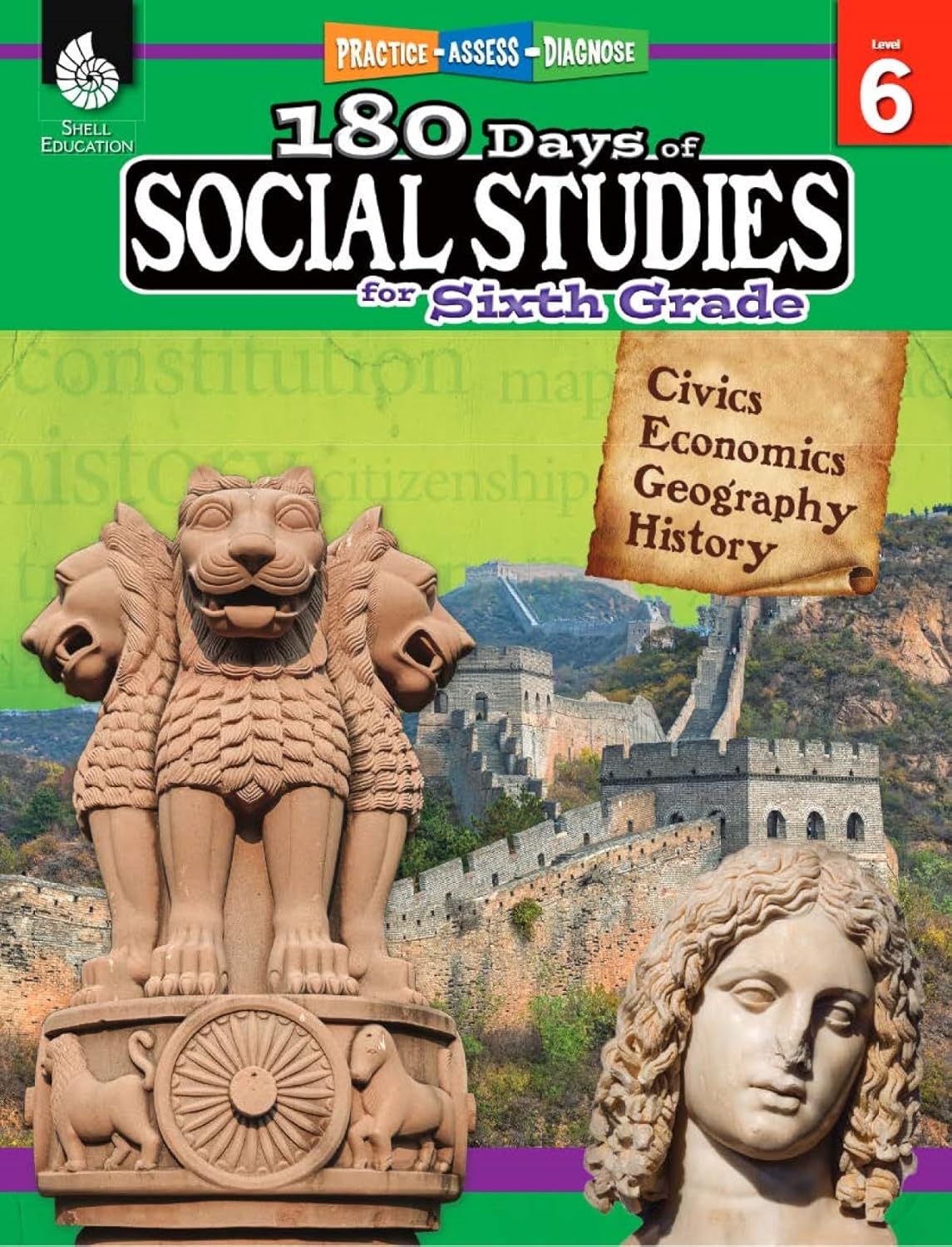 180 Days™: Social Studies, Civics for 6th Grade Practice Workbook for Classroom and Home