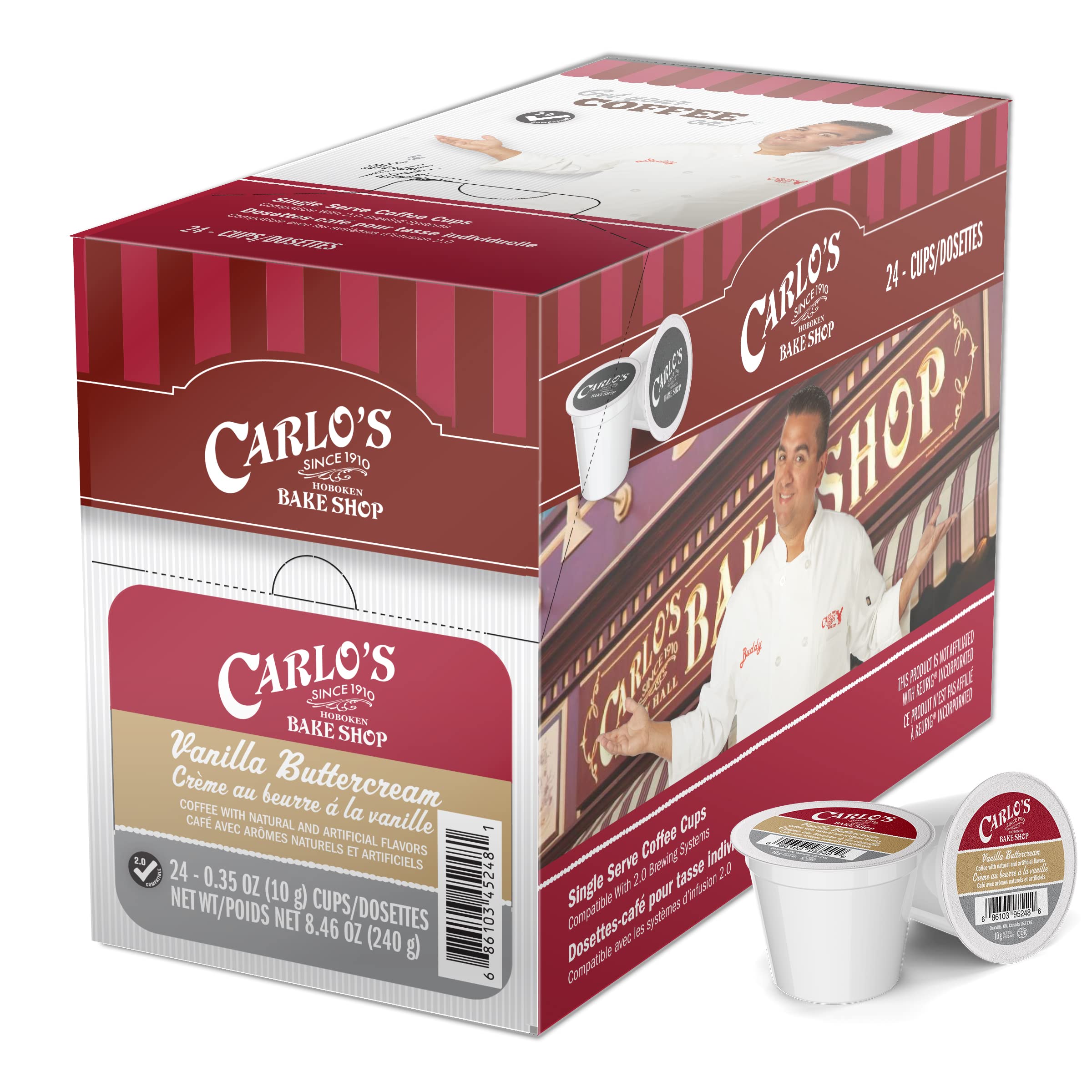 Cake Boss Single-Serve K-Cup Coffee, Vanilla Buttercream, Box Of 24 Pods