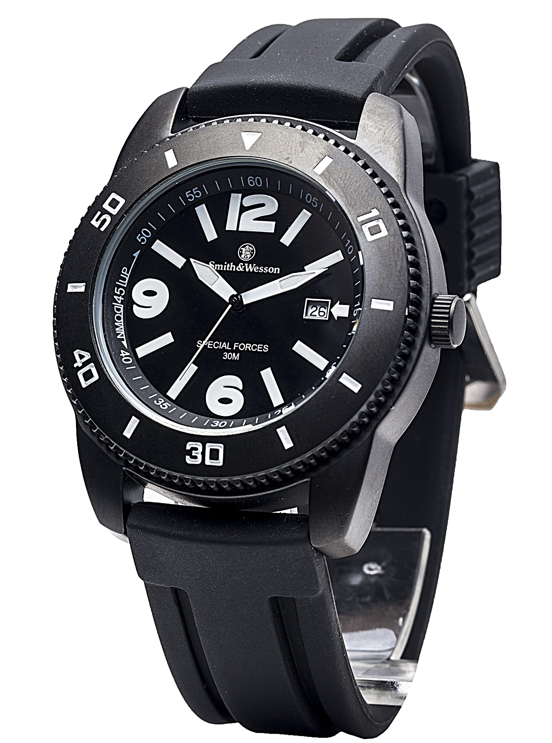 Smith & Wesson Paratrooper Men's Watch, 3ATM, Stainless Steel Caseback, Japanese Movement, Tactical Watch, Scratch Resistant