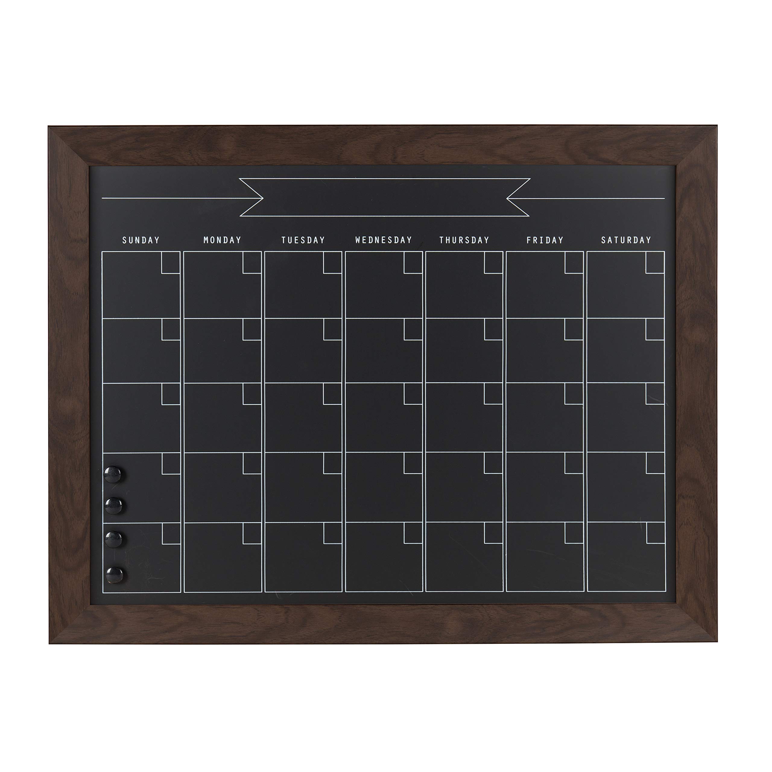 DesignOvation Beatrice Framed Magnetic Chalkboard Monthly Calendar