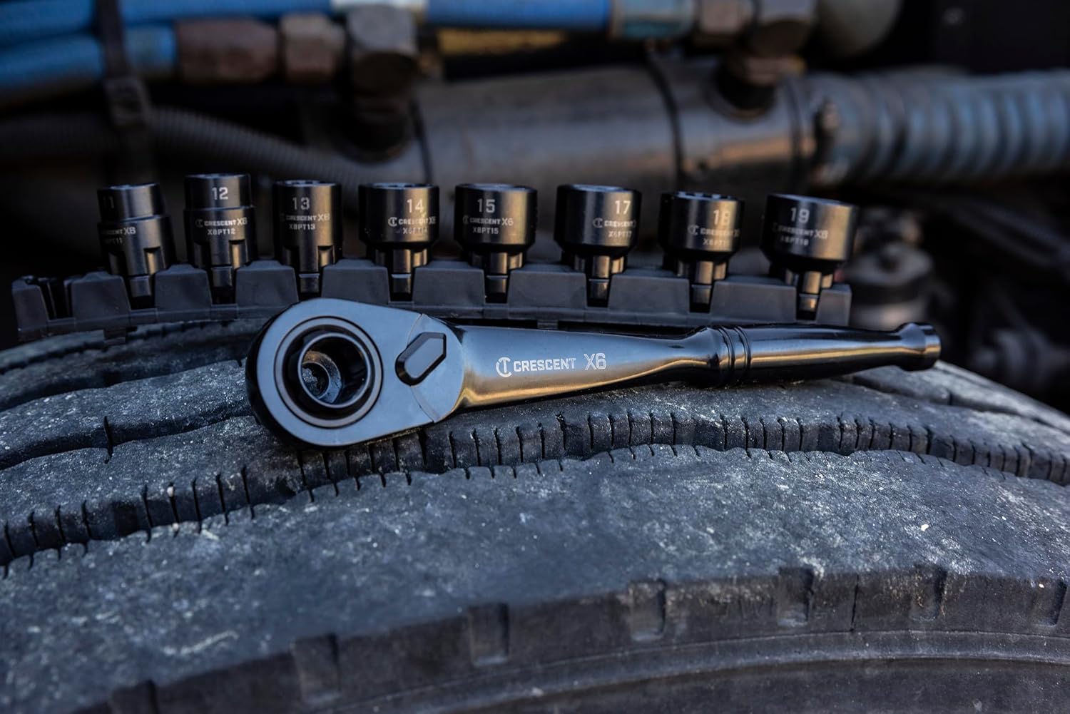 Crescent 25 Piece 3/8" Drive Pass-Thru X6 Standard Spline Mechanics Tool Set - CX6PT25 One Size