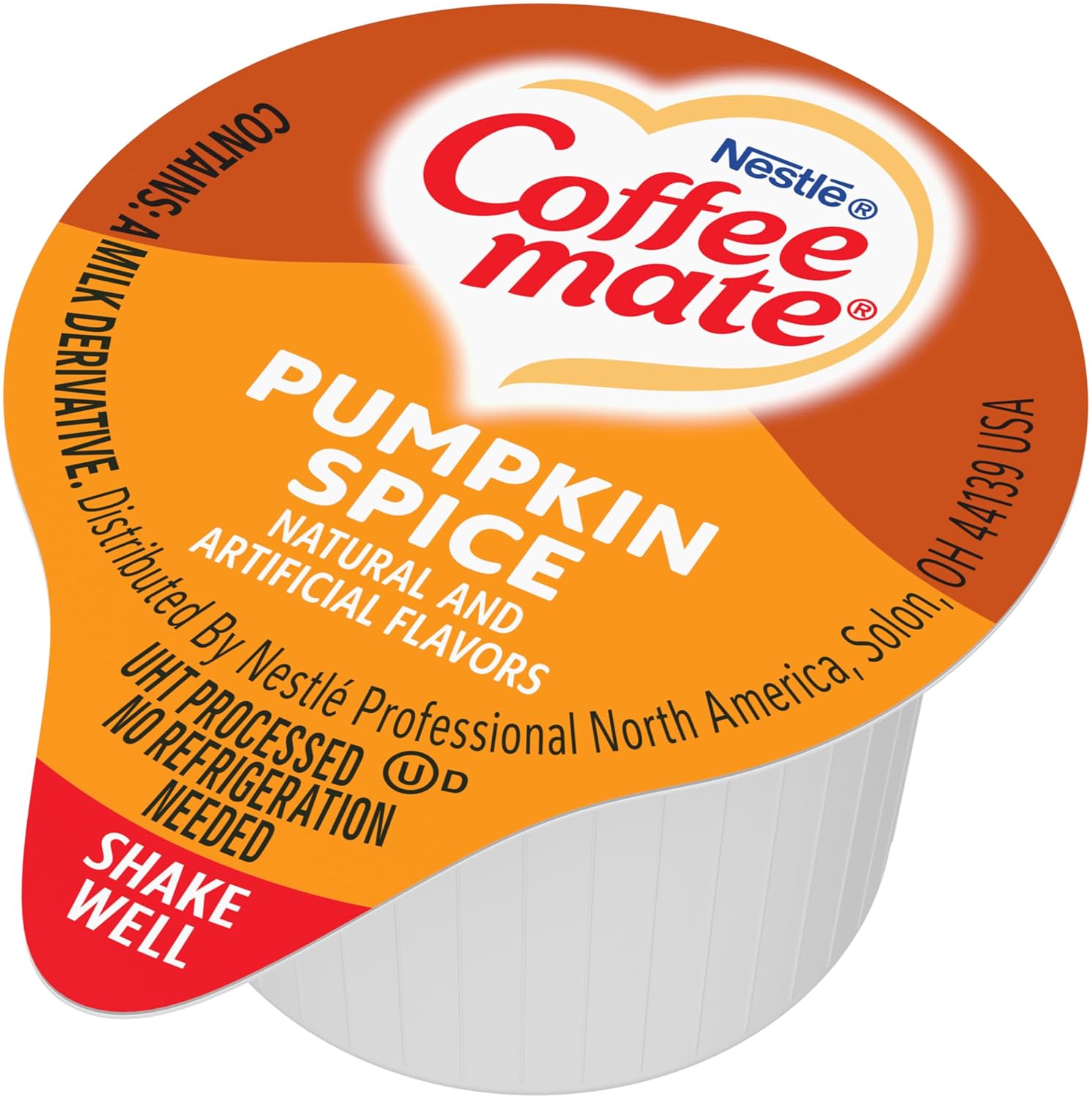 Nestle, Pumpkin Spice Coffee-mate Liquid Creamer Singles - Seasonal Flavor, Pack of 50