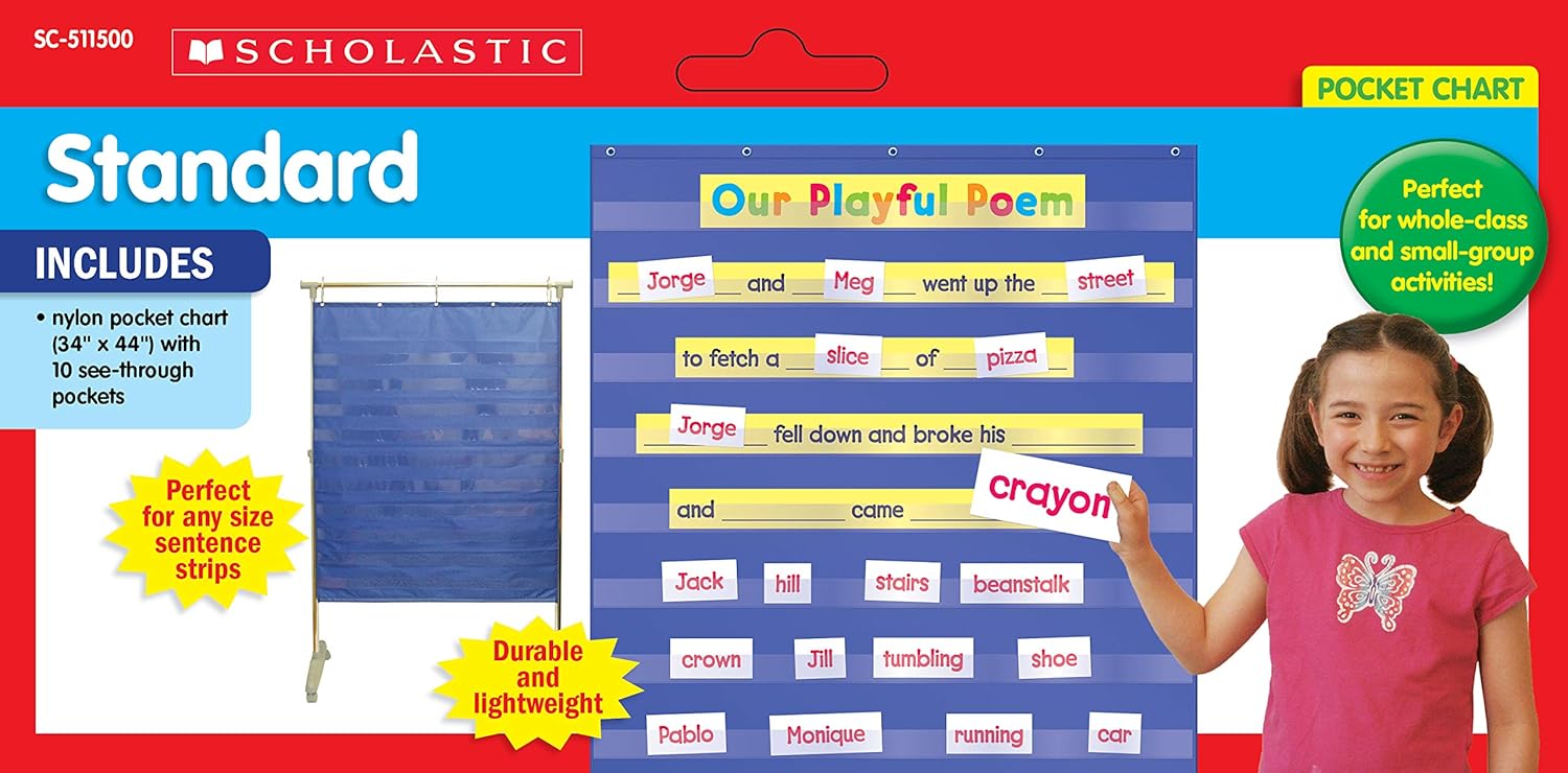 Scholastic Standard Pocket Chart, Blue
