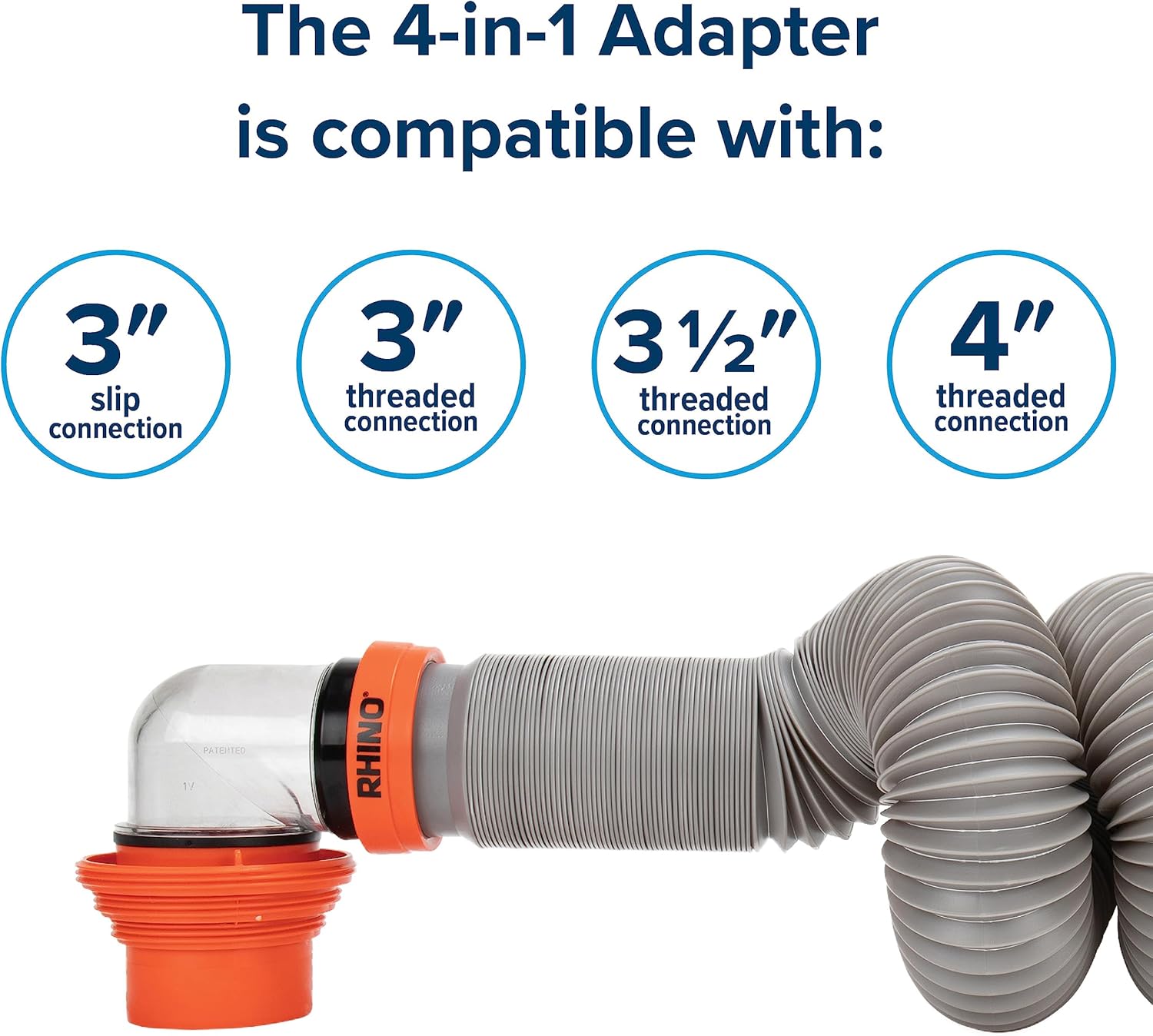 Camco Rhino X 20-Ft Camper/RV Sewer Hose Kit - (2) 10-Ft Heavy Duty RV Septic Hoses
