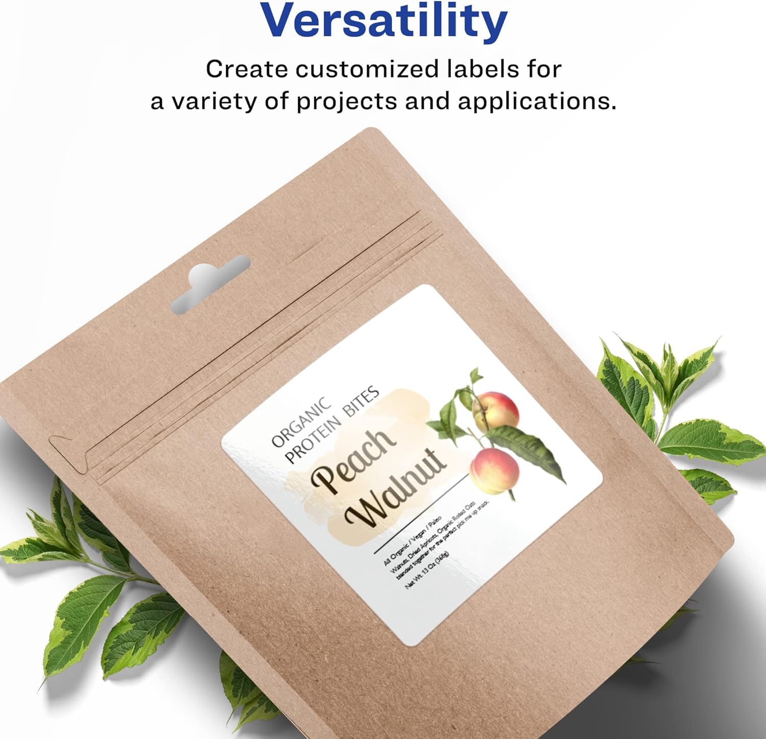 Avery Glossy White Square Labels, Sure Feed Technology, 4" x 4", Permanent Adhesive, Laser/Inkjet Printable