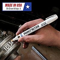 Markal 96807 Paint-Riter+ Valve Action Marker, Versatile Surface Compatibility, Bold Mark Size 1.8", Orange 6-Pack