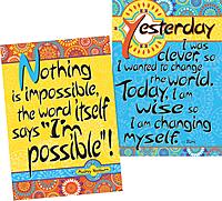 Barker Creek Poster Duet Set, I'm Possible, Set of 2 Inspirational Posters, Motivate Your Friends and Students with These Inspirational Posters, Office, Home, & School Décor 13-3/8" x 19" (1887)