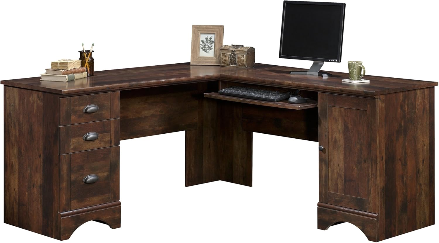 Sauder Harbor View L-Shaped Corner Computer Desk