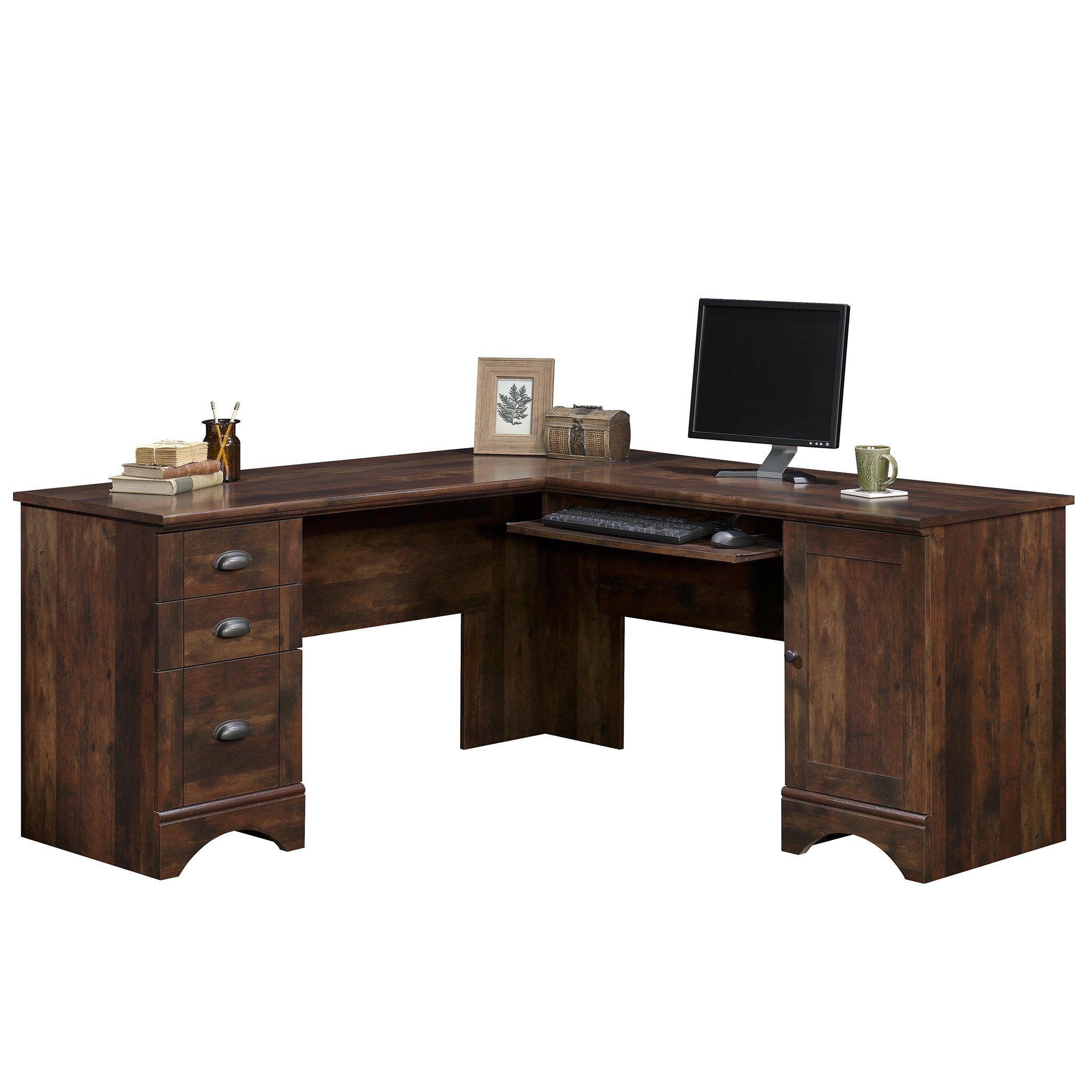 Sauder Harbor View L-Shaped Corner Computer Desk