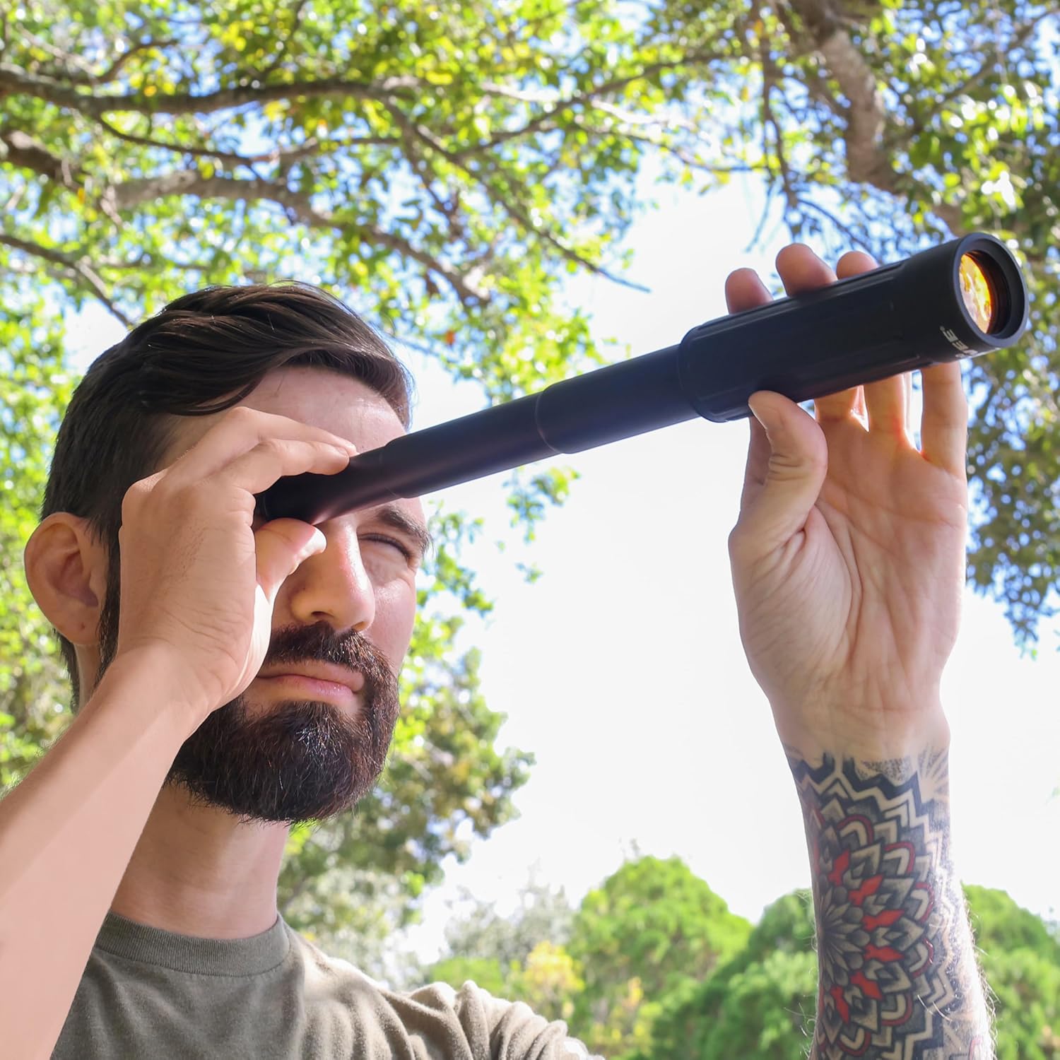 Humvee Monocular Telescope, for Men, Camping, for Hunting, Fishing, Cruises, Hiking, Military Gear, Great Tactical Gear