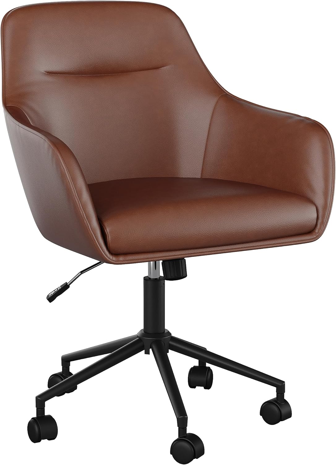 Martha Stewart Rayna Swivel Task Chair with Flared Arms for Home Office