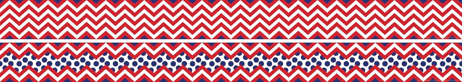 BARKER CREEK Double-Sided Chevron Border Strips, 3 in x 35 in
