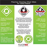 Floortex Cleartex Recycled Rectangular Chair Mat For Hard Floors, 48in x 60in, Tinted