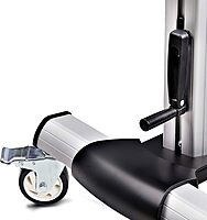 StarTech.com Rolling TV Cart/Stand On Wheels, Up to 100-inch/220lb Flat Screens, Hand Crank Height Adjustable Mobile Trolley