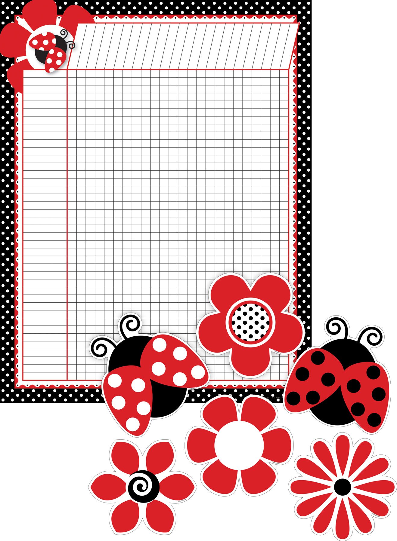 BARKER CREEK Incentive Chart and Accent Set, 37-Piece 17 x 22 inch Chart with 36 Double-Sided Accents