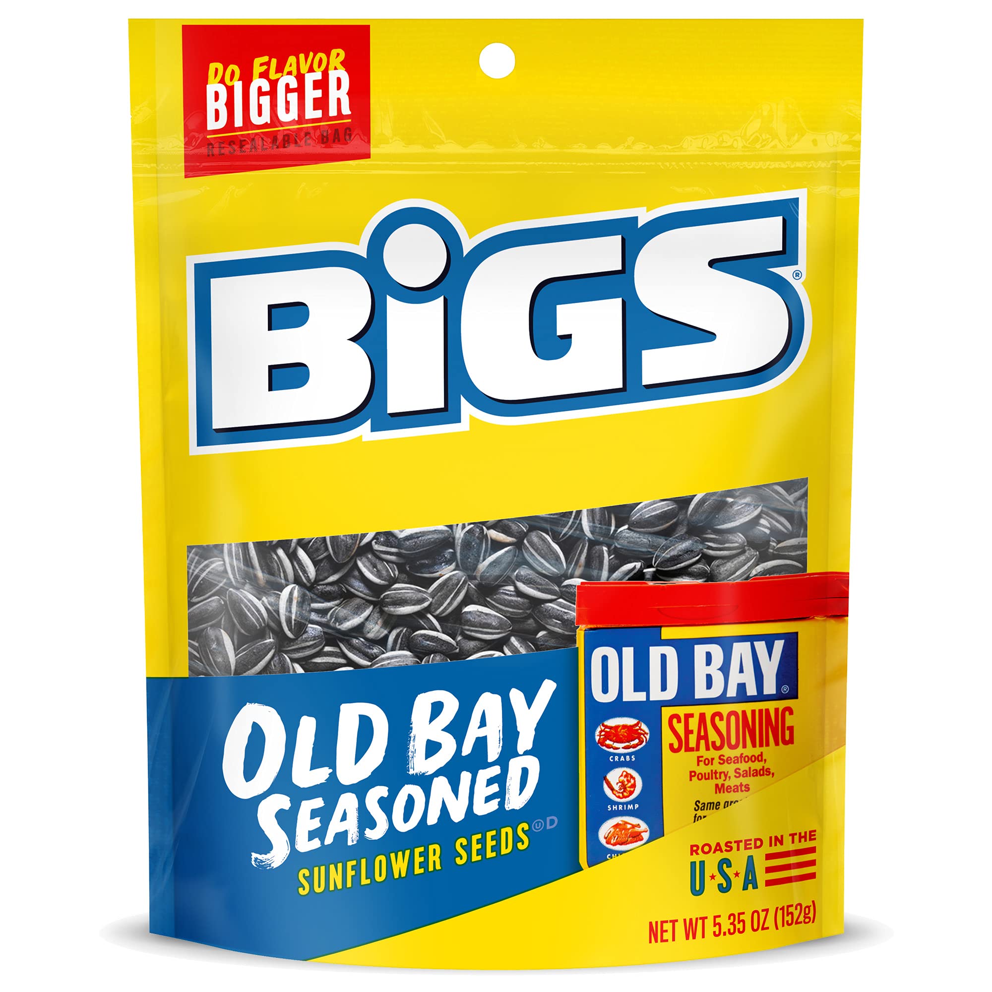 BIGS Sunflower Seeds, Old Bay Seasoned Flavor, 5.35 oz. (Pack of 12)
