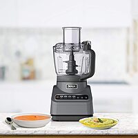 Ninja Food Processor, Professional Plus, 1000 Peak Watts, 4 Functions for Chopping, Slicing, Purees & Dough with 9-Cup Processor Bowl, 3 Blades, Food Chute & Pusher, Silver, BN601 9-Cup Food Processor