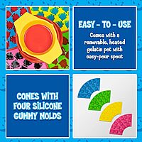 Nostalgia KAGCM200RD Gummy Candy Making Kit-Silicone Kool-Aid Man Shaped Molds Heated Base and Melting Pot Included-Family Friendly, Medium, Red