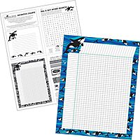 Barker Creek Incentive Chart Set of 4, Sea & Sky, 4 Coordinating Incentive Charts Featuring Orcas, Eagles, Otters, and Salmon, Charts Measure 17" x 22" (500)