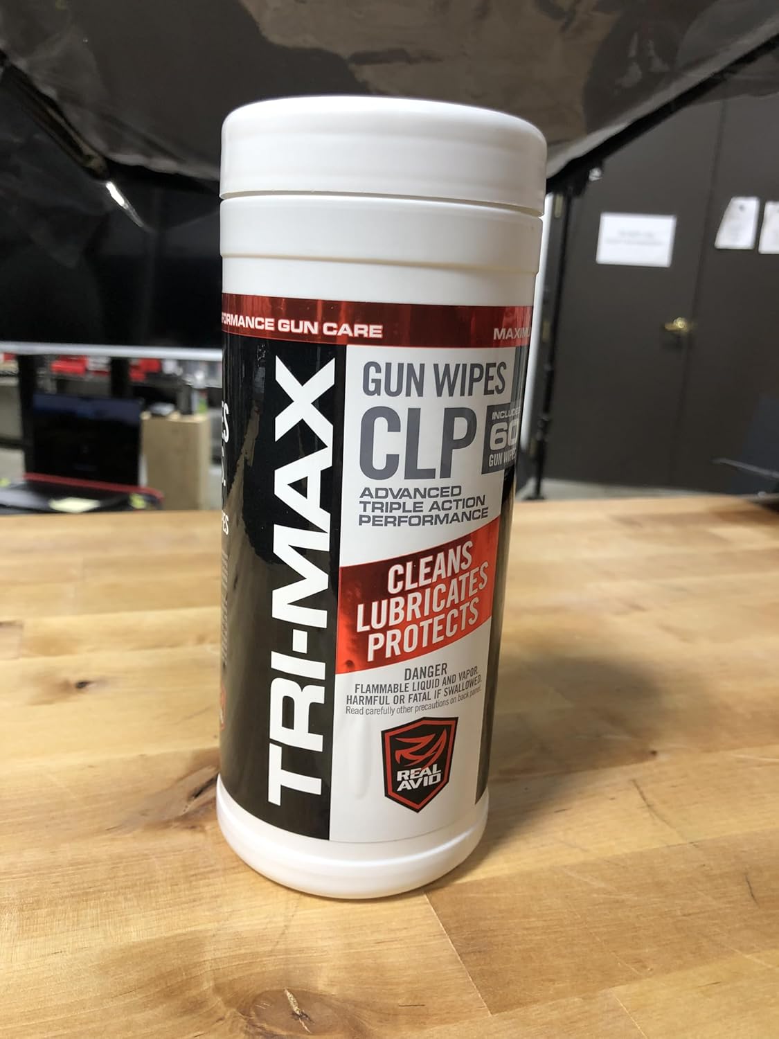Real Avid Tri-Max CLP Gun Cleaning Wipes 60 Count | CLP Gun Cleaner And Lubricant | One-Step Gun Cleaning Oil and Lubricant
