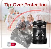 Black+Decker 360° Portable Heater Fan Combo 2in1 Personal Mini Space Heater