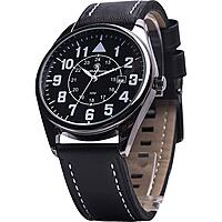 Smith & Wesson Men's Civilian Watch, 3ATM, Tough Stainless Steel case, Genuine Leather Strap, Tactical Watch, Precision Quart, Scratch Resistant, 43mm, Christmas Gift