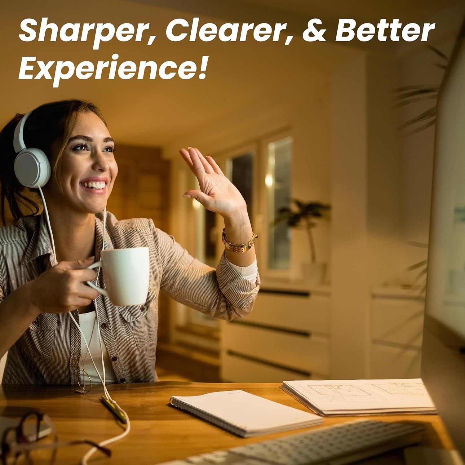 OTM Essentials HD Elite Webcam, Auto Focus Mode, Captures Video up to 1920 x 1080 Pixels, Built-in Microphone