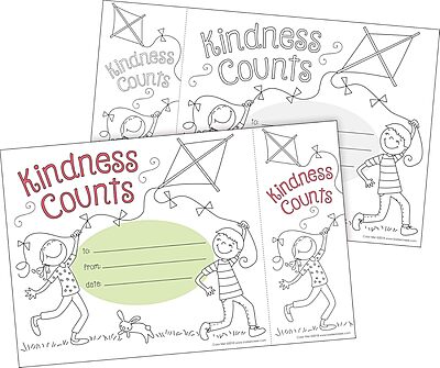 BARKER CREEK Recognition Awards and Bookmarks, Color Me Kindness Counts, 30 Double-Sided Awards and 30 Double-Sided Bookmarks, Awards are 6-3/8" x 5-1/2", Bookmarks are 2-1/8" x 5-1/2" (432)