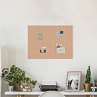 U BRANDS Cork Canvas Bulletin Board, Frameless