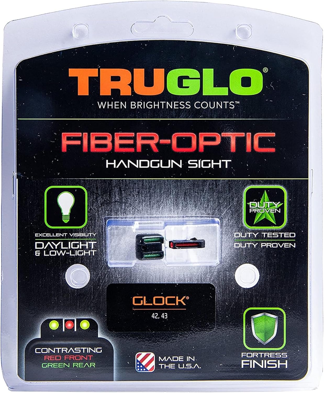 TRUGLO Fiber-Optic Handgun Night Sight Set