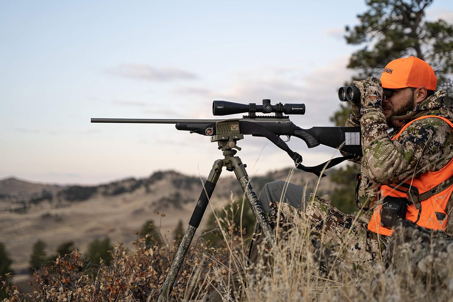 BOG DeathGrip Realtree Excape Camo Tripod with Durable Aluminum Frame, Lightweight, Stable Design, Bubble Level