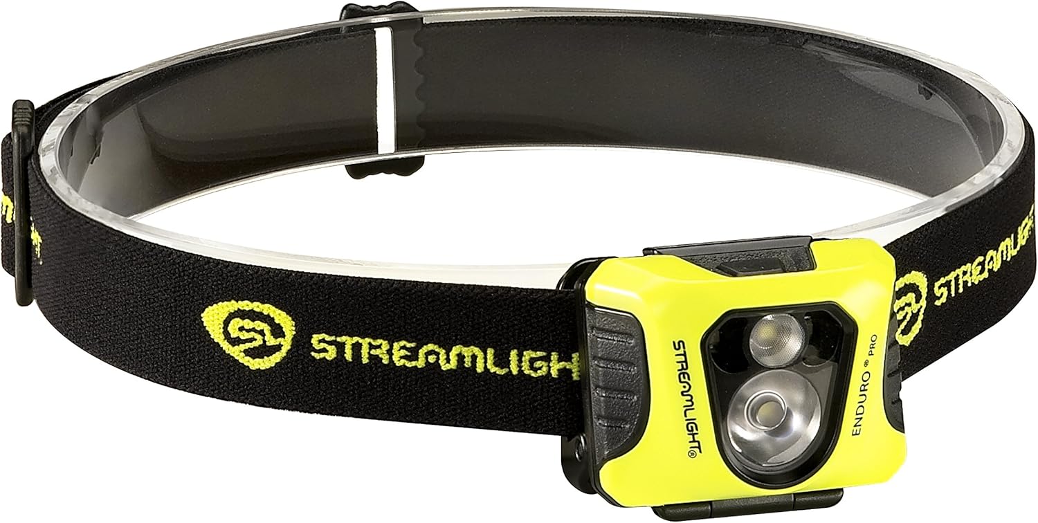 Streamlight 61422 Enduro Pro 200-Lumen LED Headlamp with Elastic Head Strap, Rubber Hard Hat Strap
