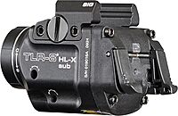 Streamlight 69467 TLR-8 HL-X sub USB 1000-Lumen Weapon Rail-Mounted Rechargeable Tactical Flashlight with Integrated Red Aiming Laser for Sig Sauer P365/XL Rail Only, Black
