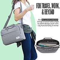Solo New York Briefcase - Laptop Carrying Bag for Women & Men, Brief for Travel & Work, Front Zippered Pocket