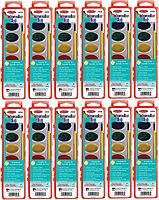 Charles Leonard Semi-Moist Watercolor Paint Set, Oval Pan with Brush, 8 Assorted Colors, 12 Sets